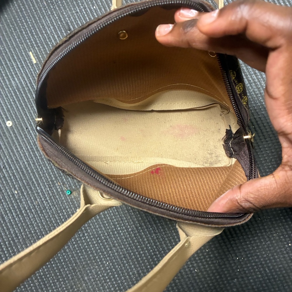 Men's Beige and Brown Top-Handle Bag - Classic Everyday Carry
